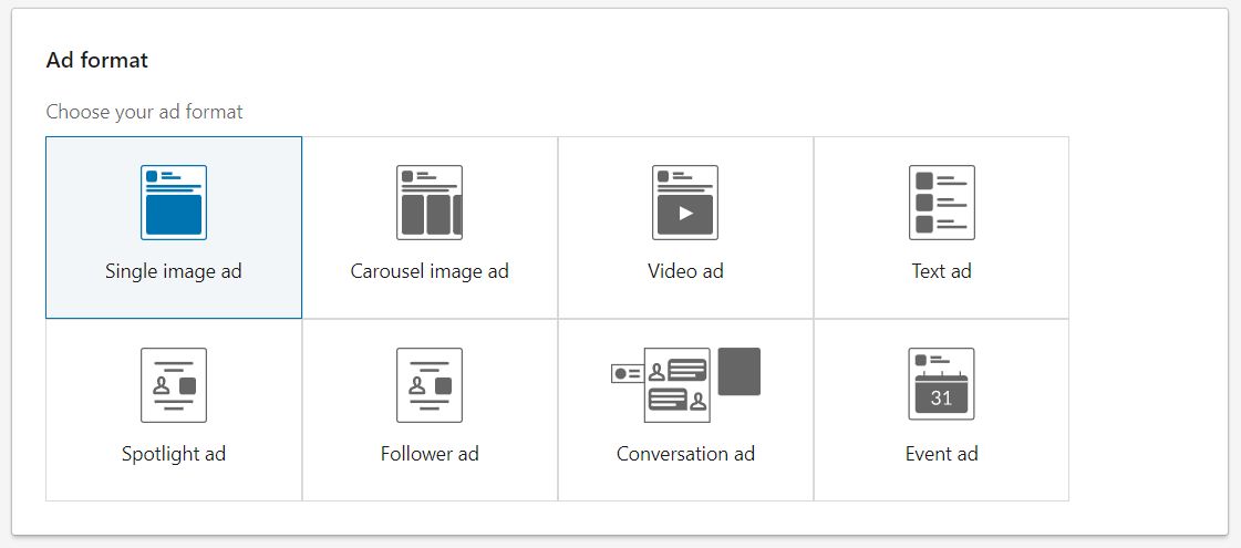 Ad Formats in Linkedin